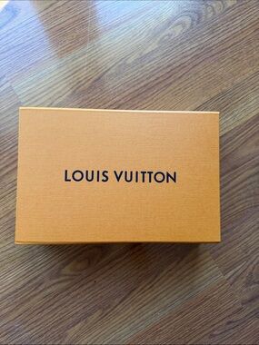 Louis Vuitton Orange Signature Box with Black Logo